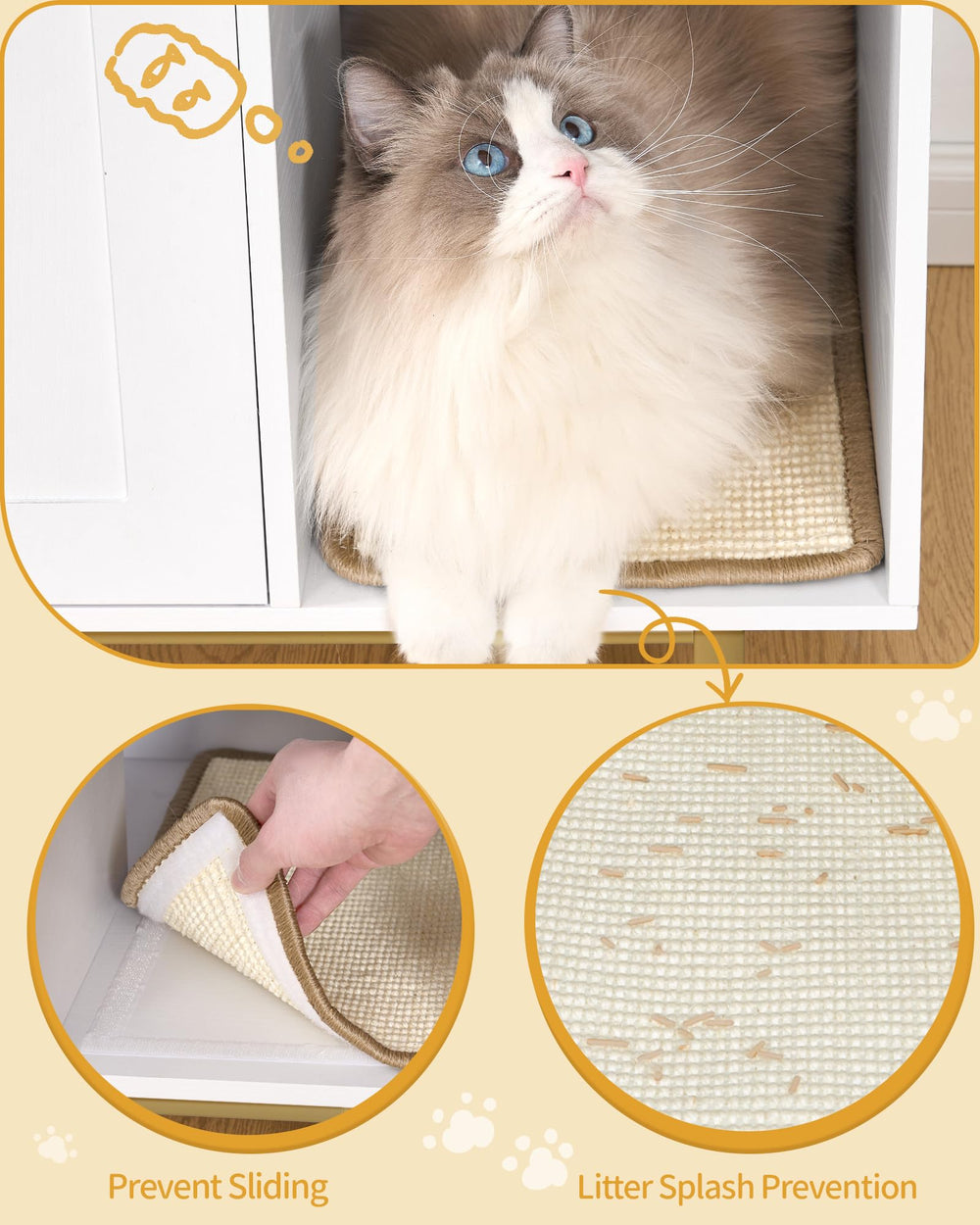 Hzuaneri inner dimensions 31-4-x-19-6-x-24 roomy compartment for most litter boxes