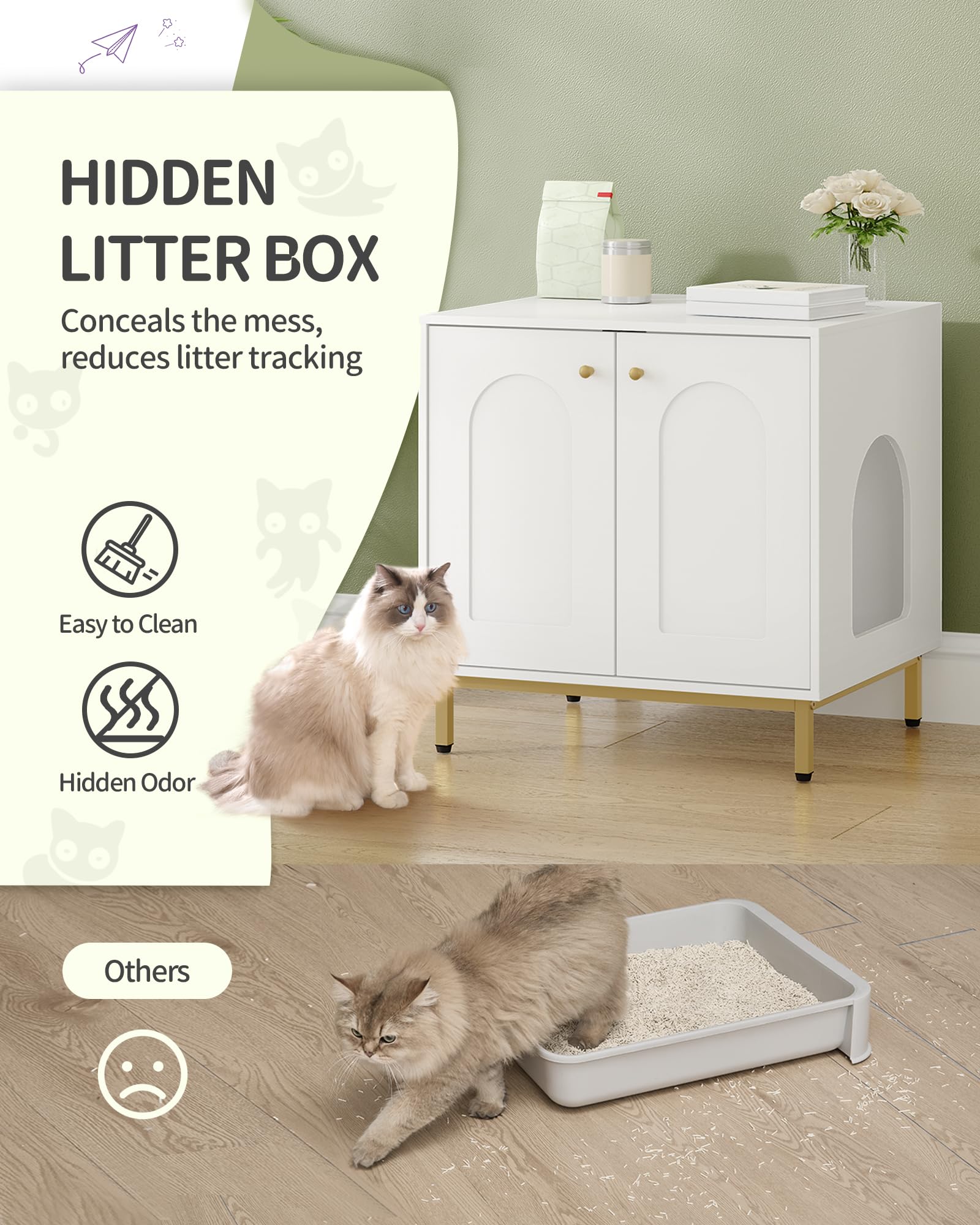Hzuaneri cat enclosure assembly image shows easy setup with included tools.