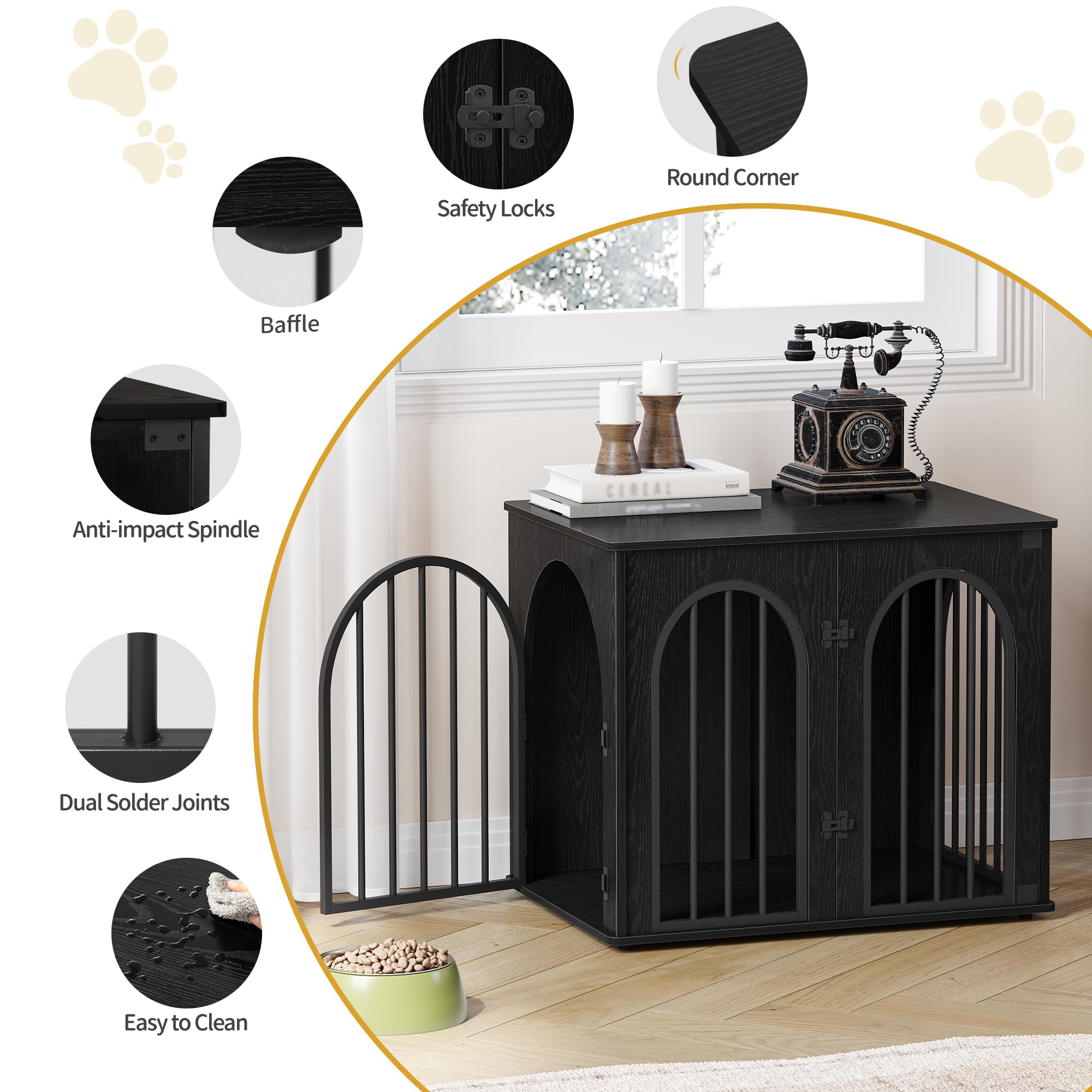 Hzuaneri multipurpose pet cage as a table blends with modern interiors
