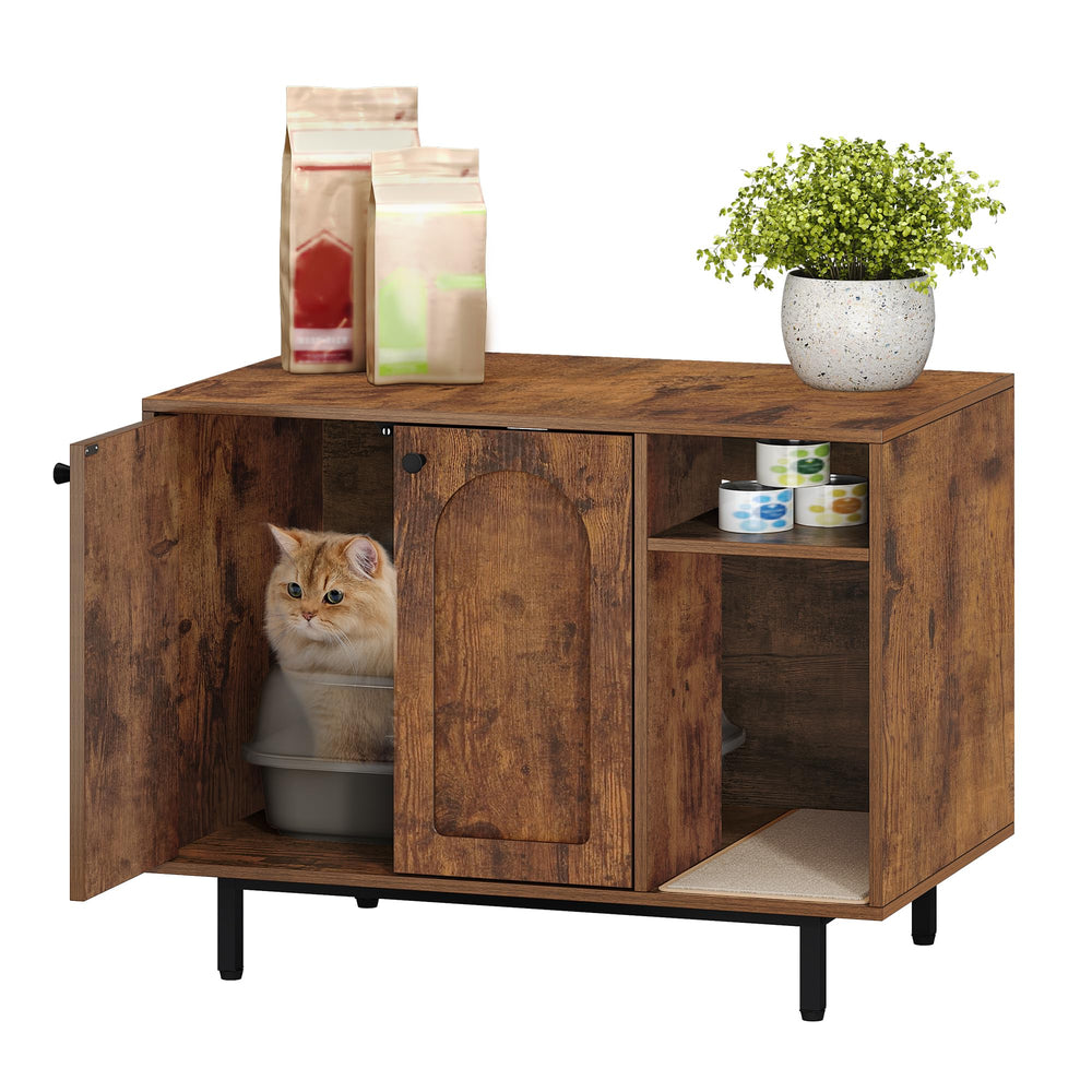 Hzuaneri storage shelf area keeps essentials within reach and organized.