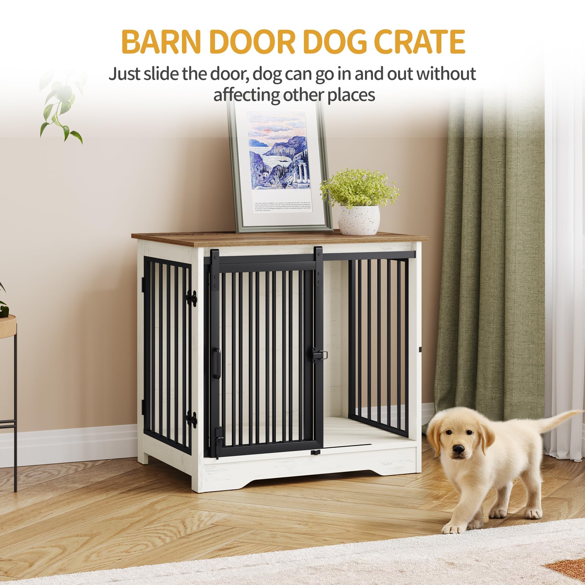 Hzuaneri two-door kennel ensures flexible entry from either side