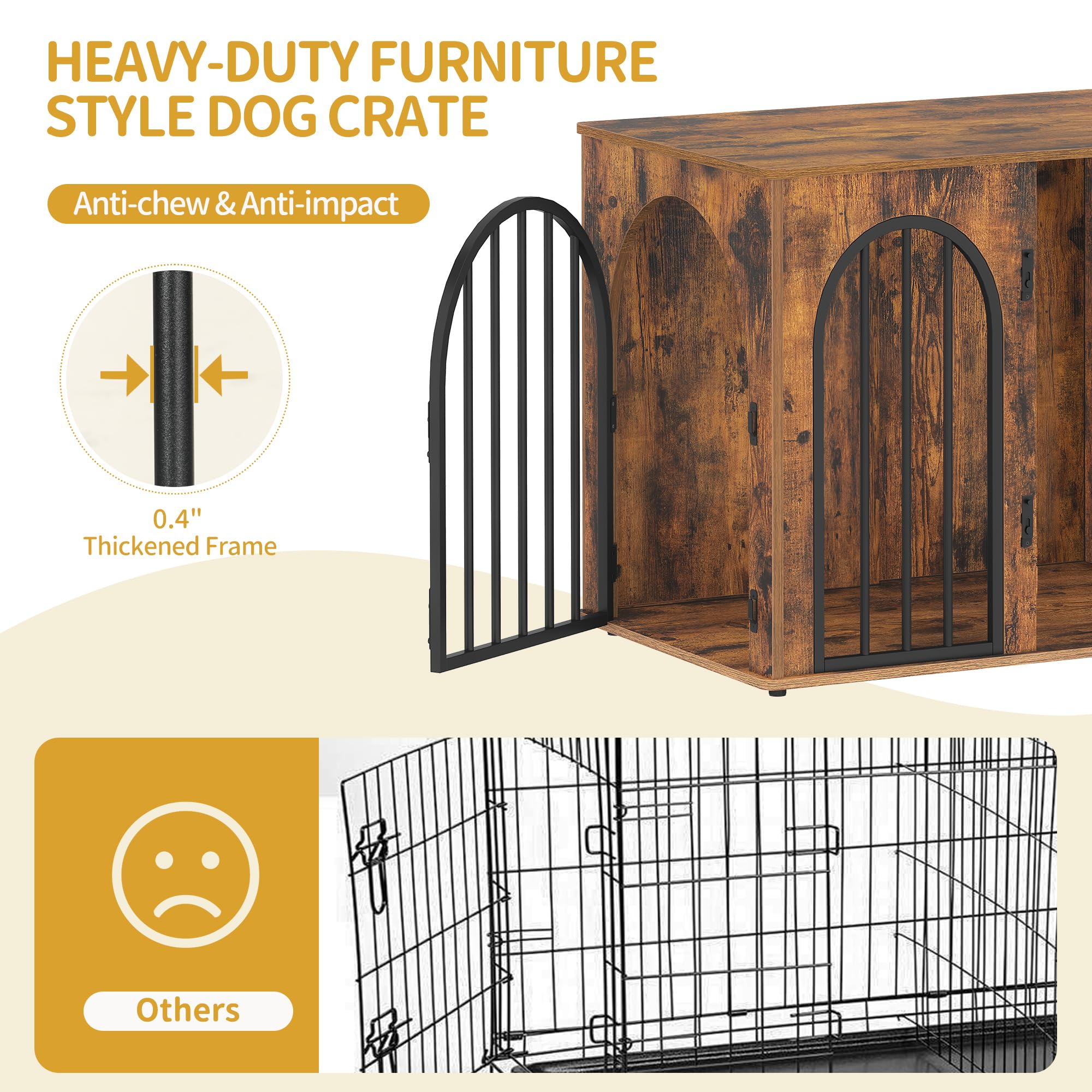 Hzuaneri crate doubles as bedroom nightstand for convenient pet access