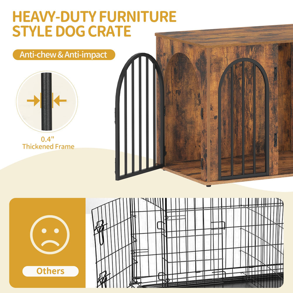 Hzuaneri crate doubles as bedroom nightstand for convenient pet access