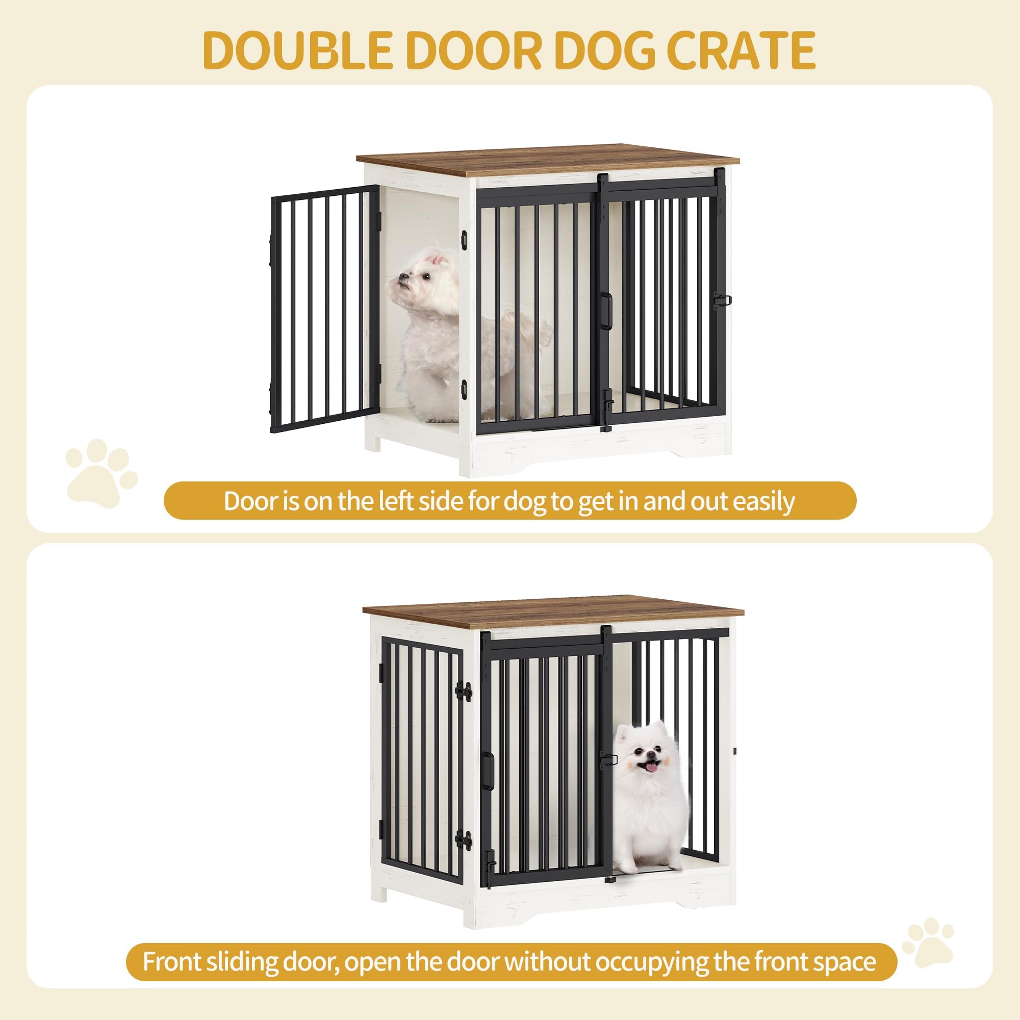 Hzuaneri wooden pet cage with easy-clean surface suits living rooms