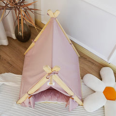 HZYSHH solid wood cat-dog indoor tent folded demonstrates portable space-saving design