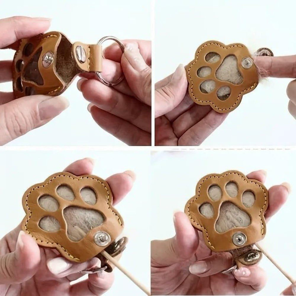 hzzsbu cat dog hair collection keychain emphasizes sentimental keepsake for memories