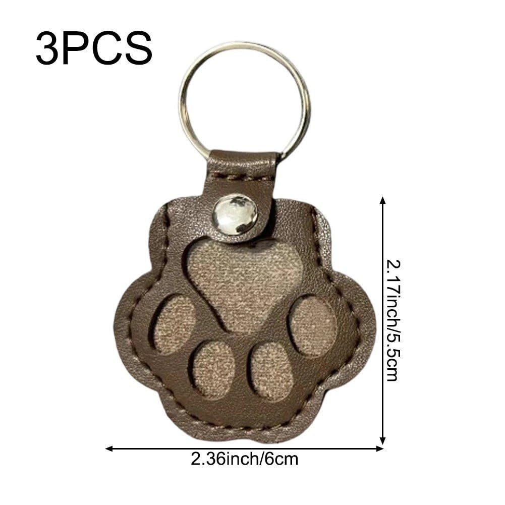 hzzsbu cat paw-shaped keychain pendant close-up highlighting memorial design