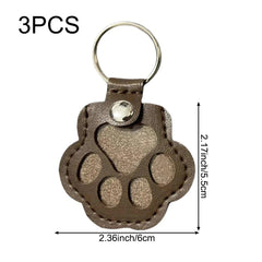 hzzsbu cat paw-shaped keychain pendant close-up highlighting memorial design