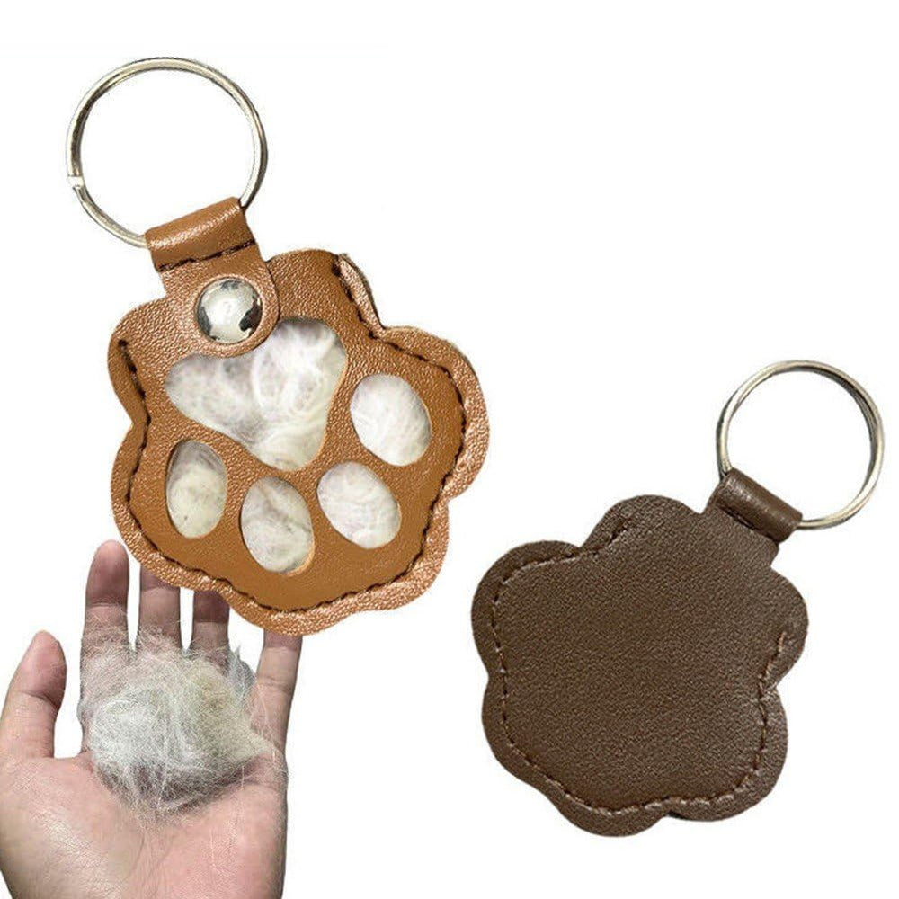 hzzsbu portable pet hair keepsake shows compact keyring for everyday carry