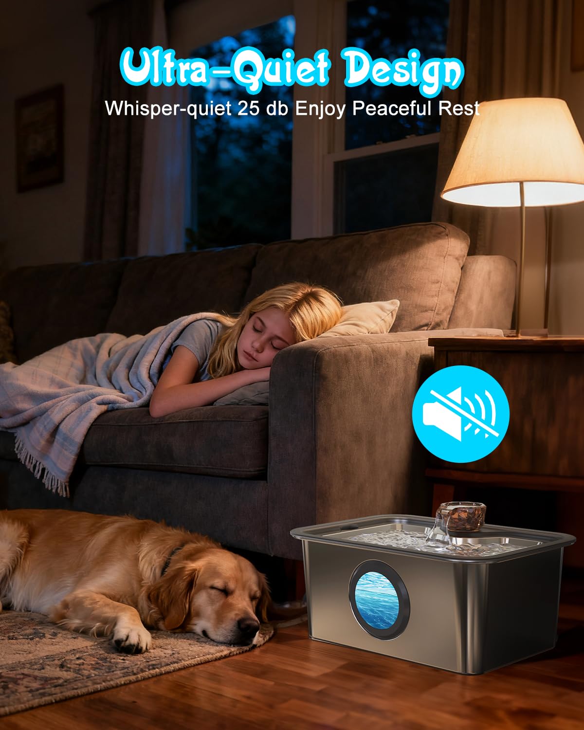 IAD 2-meter power cord provides flexible placement around the house.