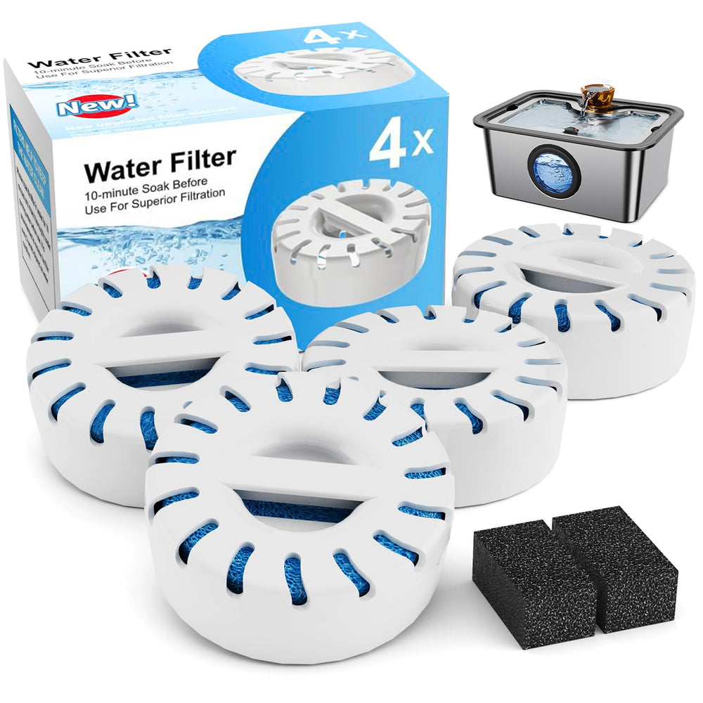 IAD replacement water filters for dog fountain pack deliver clean, great-tasting water for large dogs.
