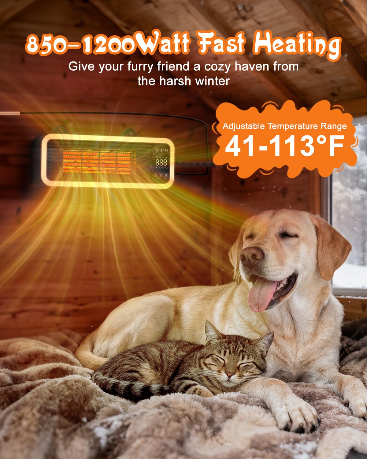 IAD wifi dog house heater chew resistant cord for pet safety