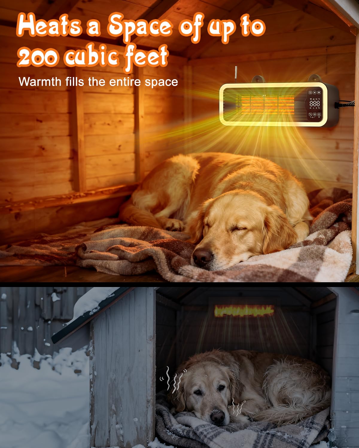 IAD wifi dog house heater remote control for easy adjustments
