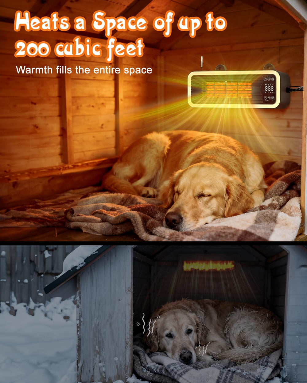 IAD wifi dog house heater remote control for easy adjustments