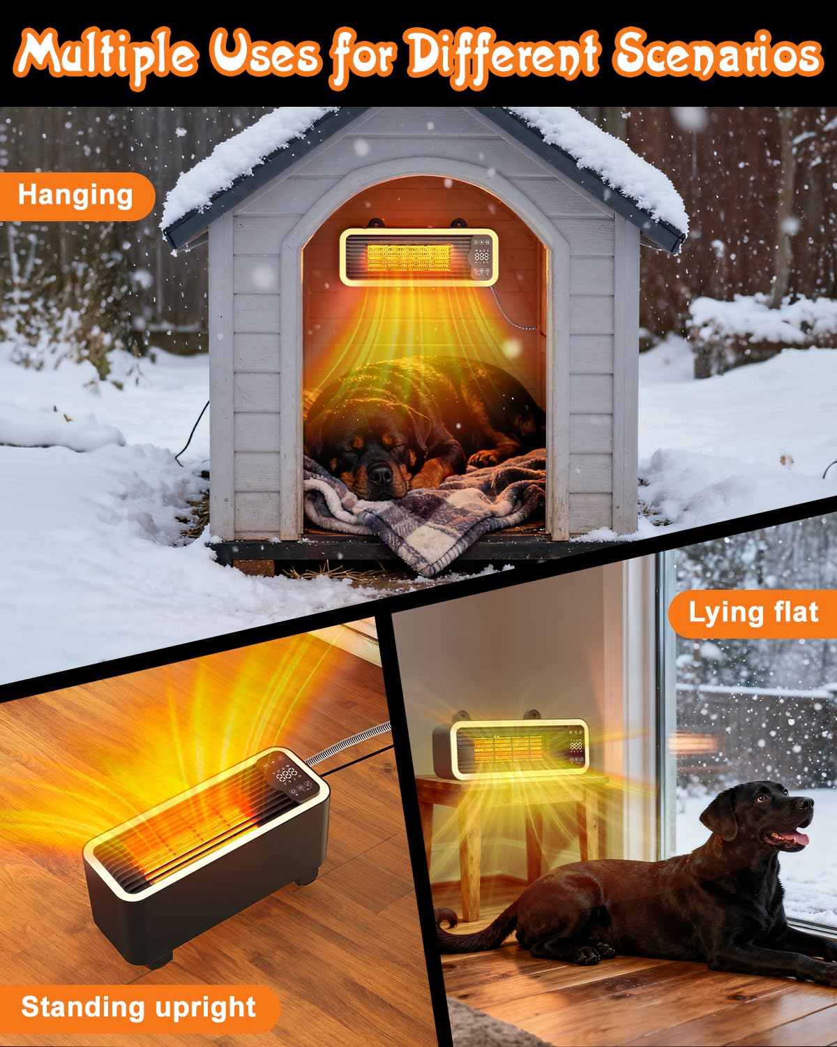 IAD wifi dog house heater safety features with overheat protection