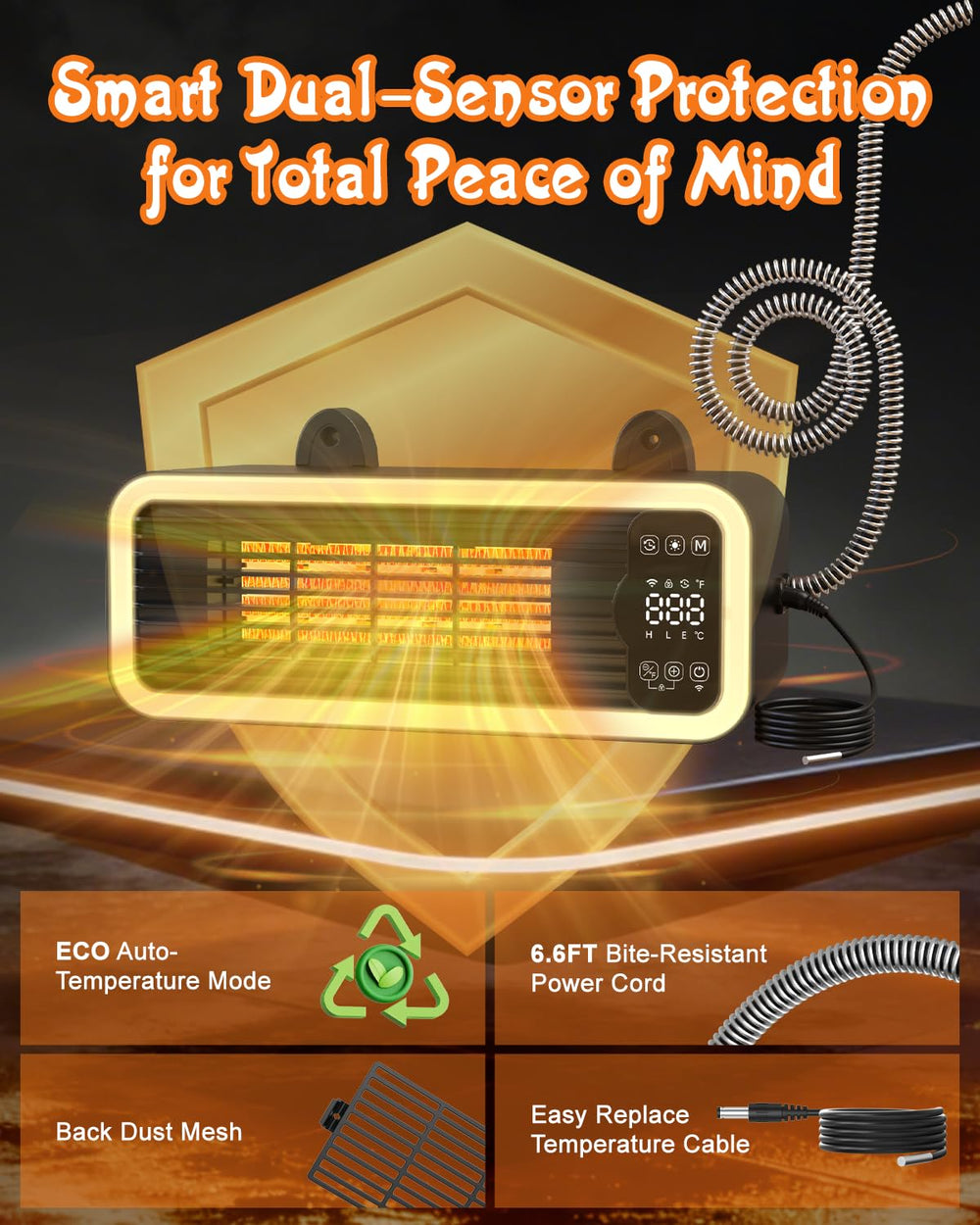 IAD wifi dog house heater thermostat probe for precise ambient reading