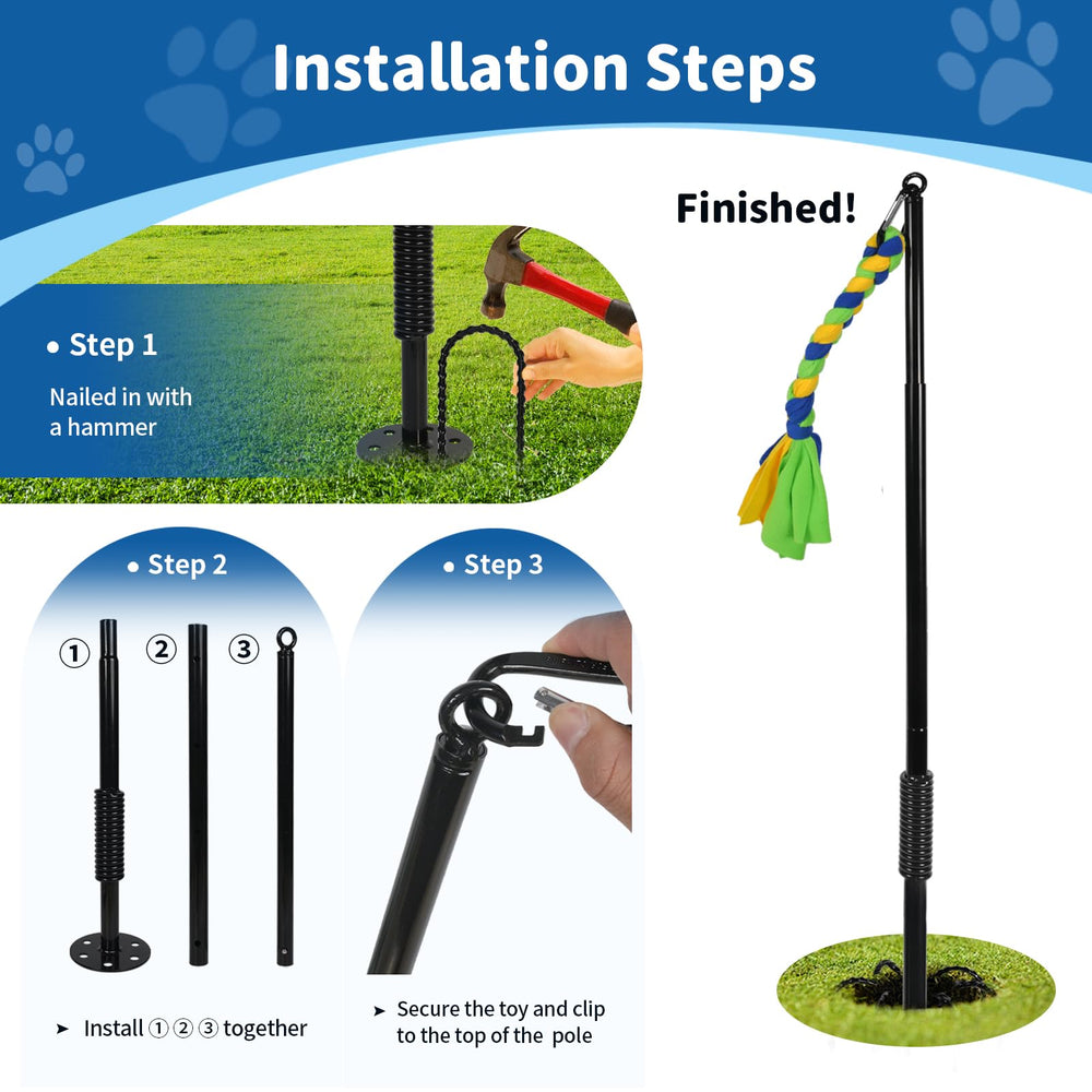 IAIGOGO replacement rope included for extended tug toy sessions.