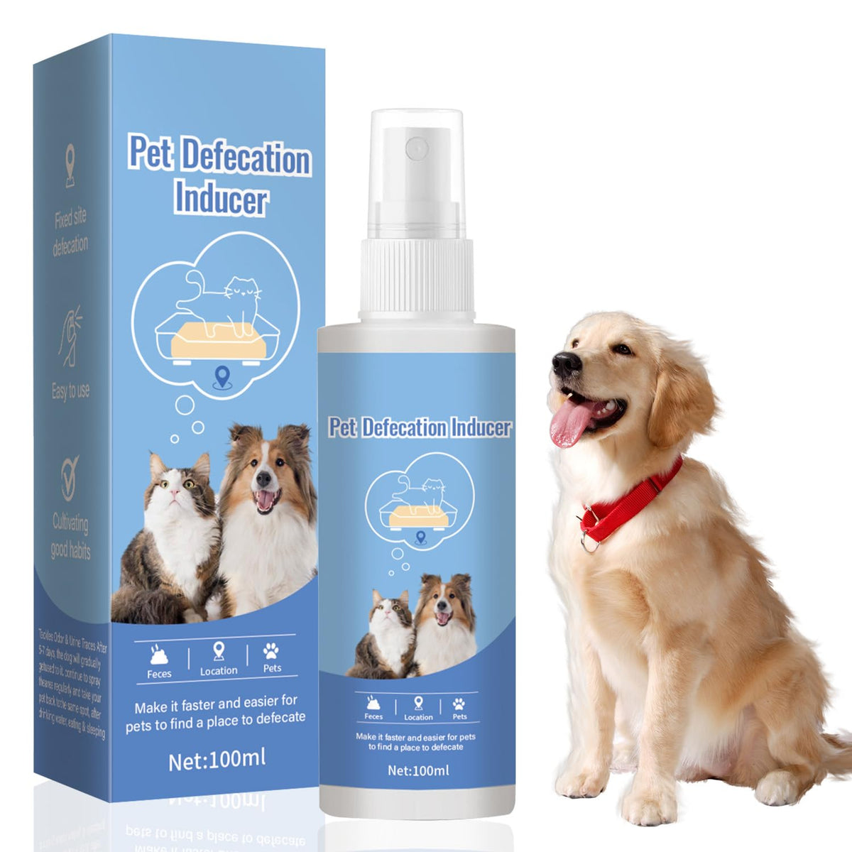 iALTERLL Potty Training Spray packaging front shows a safe, humane solution for indoor potty cues.
