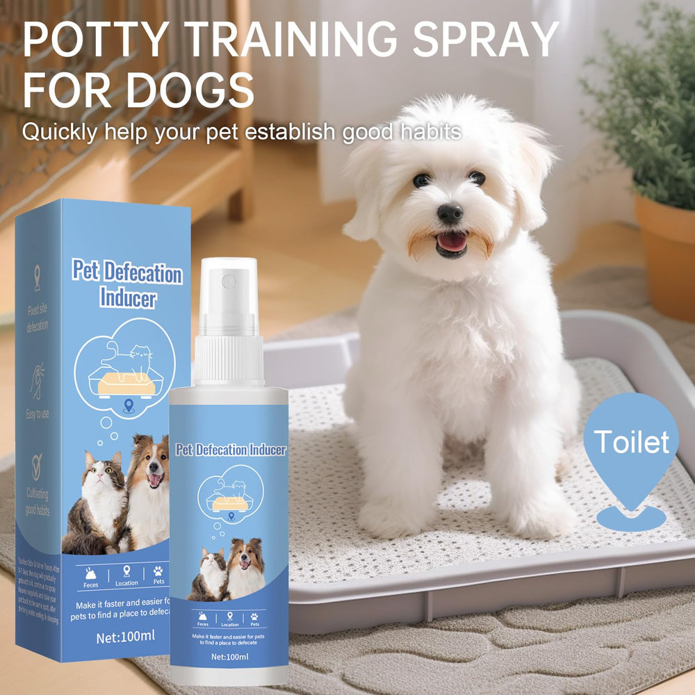 iALTERLL Potty Training Spray target-area application demonstrates quick, positive cues for dogs.