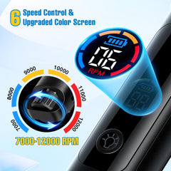 ianciu dog nail grinder side ports with 6-speed control for tailored nails.