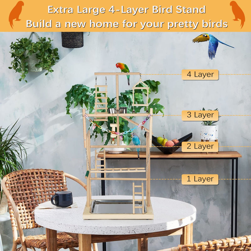 Ibnotuiy Cockatiel Parakeet Stand suitable for small to medium birds