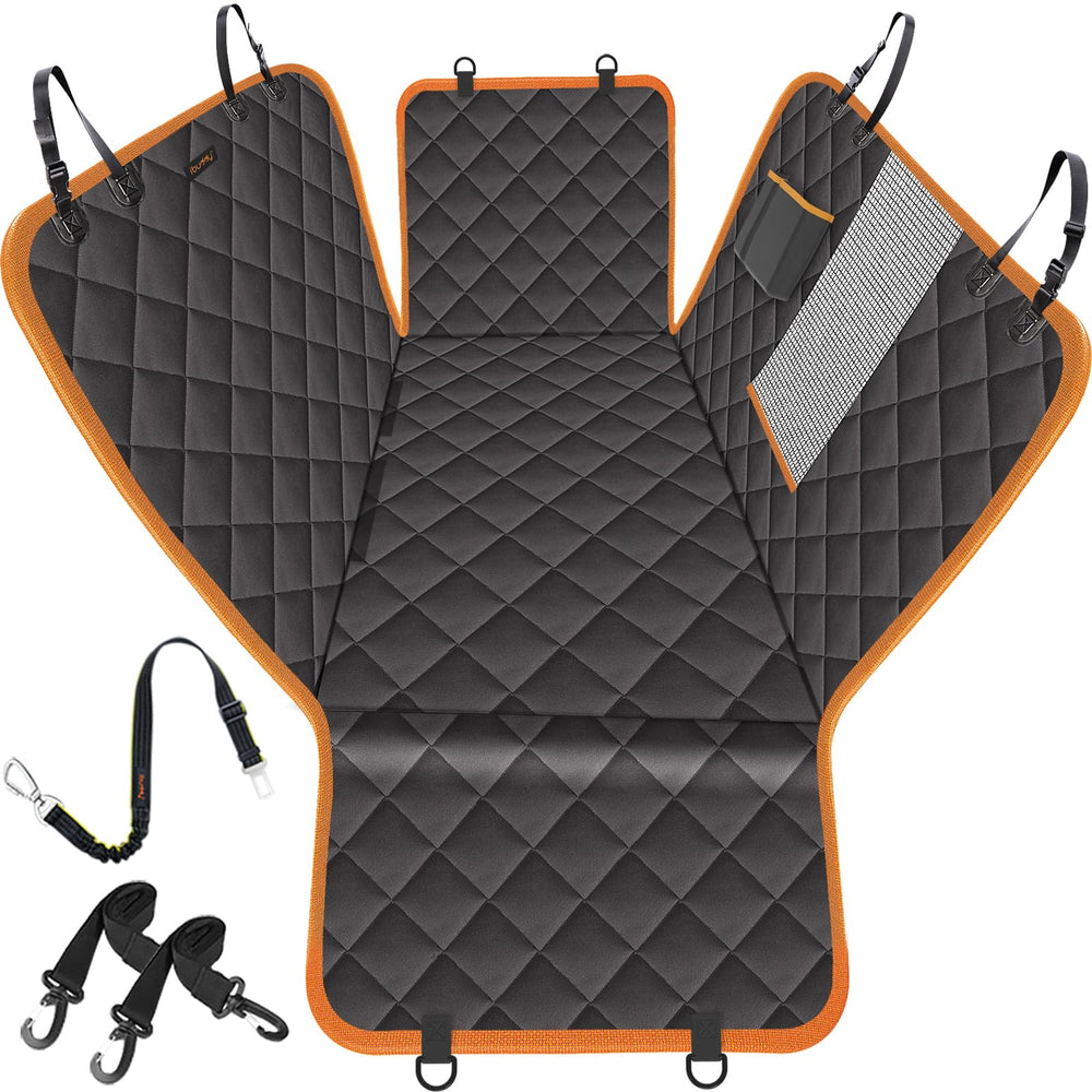 iBuddy Dog Seat Cover back seat shows full coverage against hair and dirt