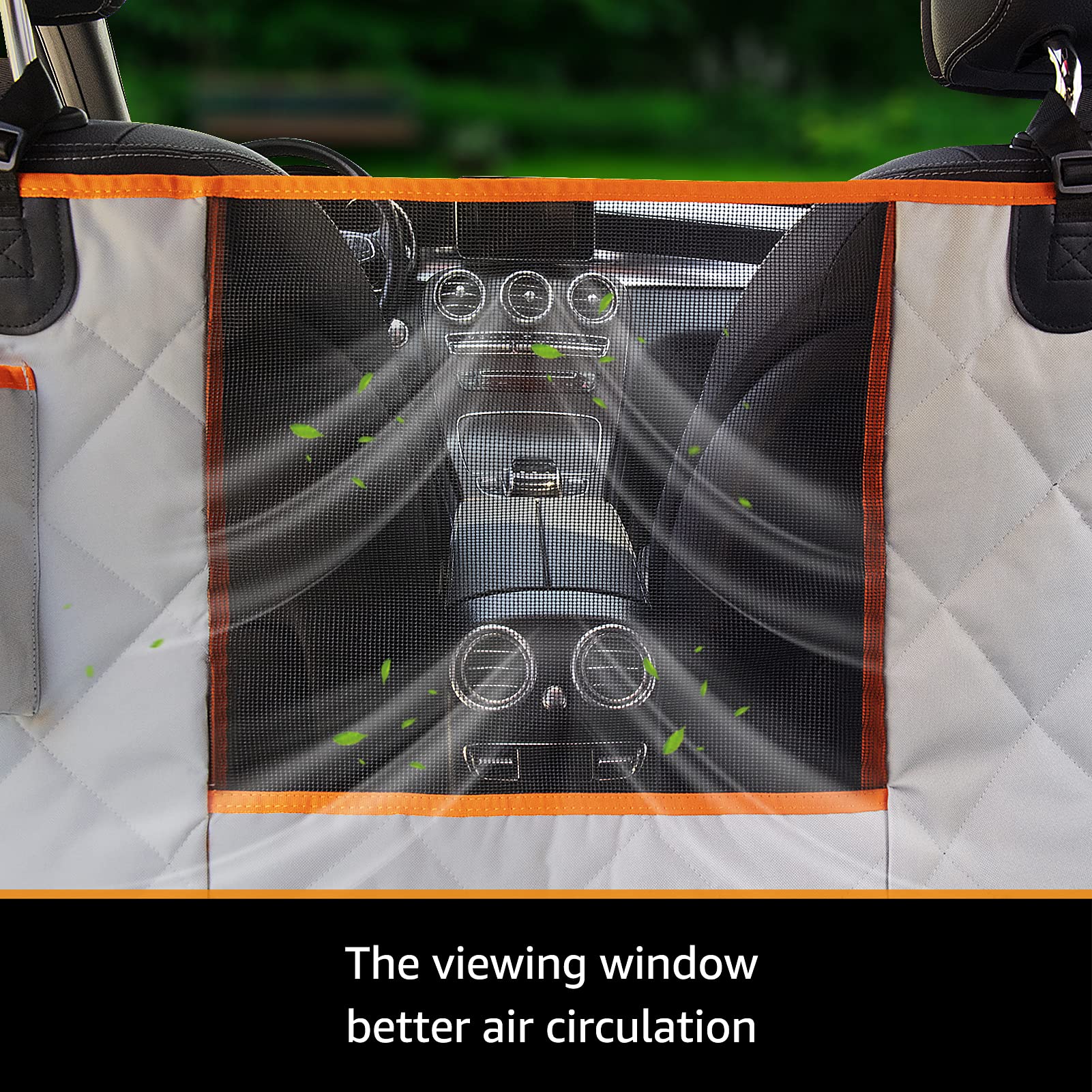 iBuddy mesh window provides airflow to keep your dog cool and calm