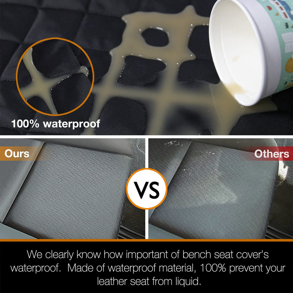 iBuddy seat cover armrest openings allow middle-armrest use and safer driving