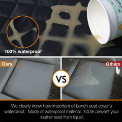 iBuddy seat cover armrest openings allow middle-armrest use and safer driving