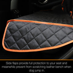 iBuddy truck seat cover with Velcro openings for easy child car seat access.