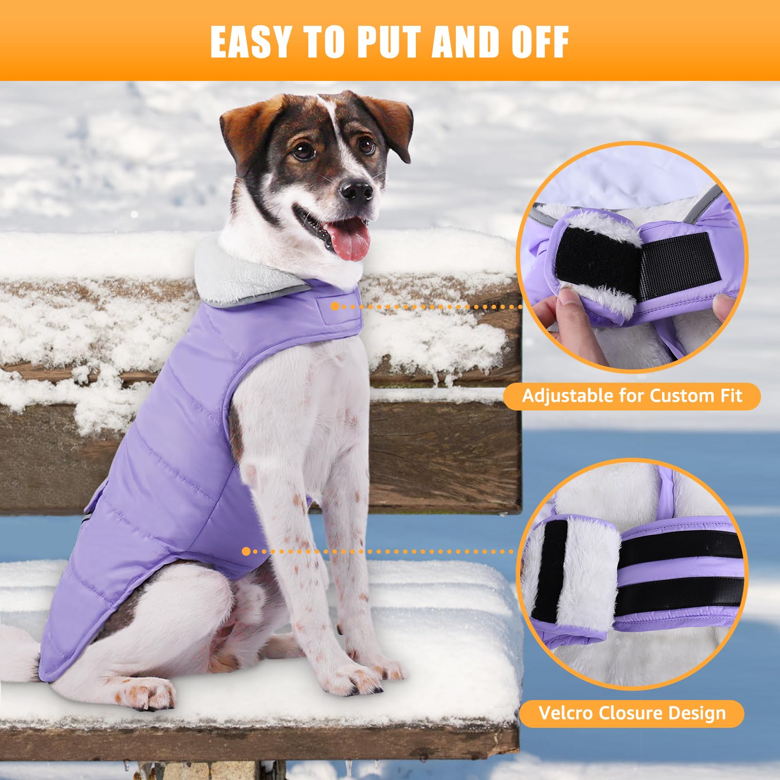 ibuddy winter coat reflective stripe enhances visibility in low light