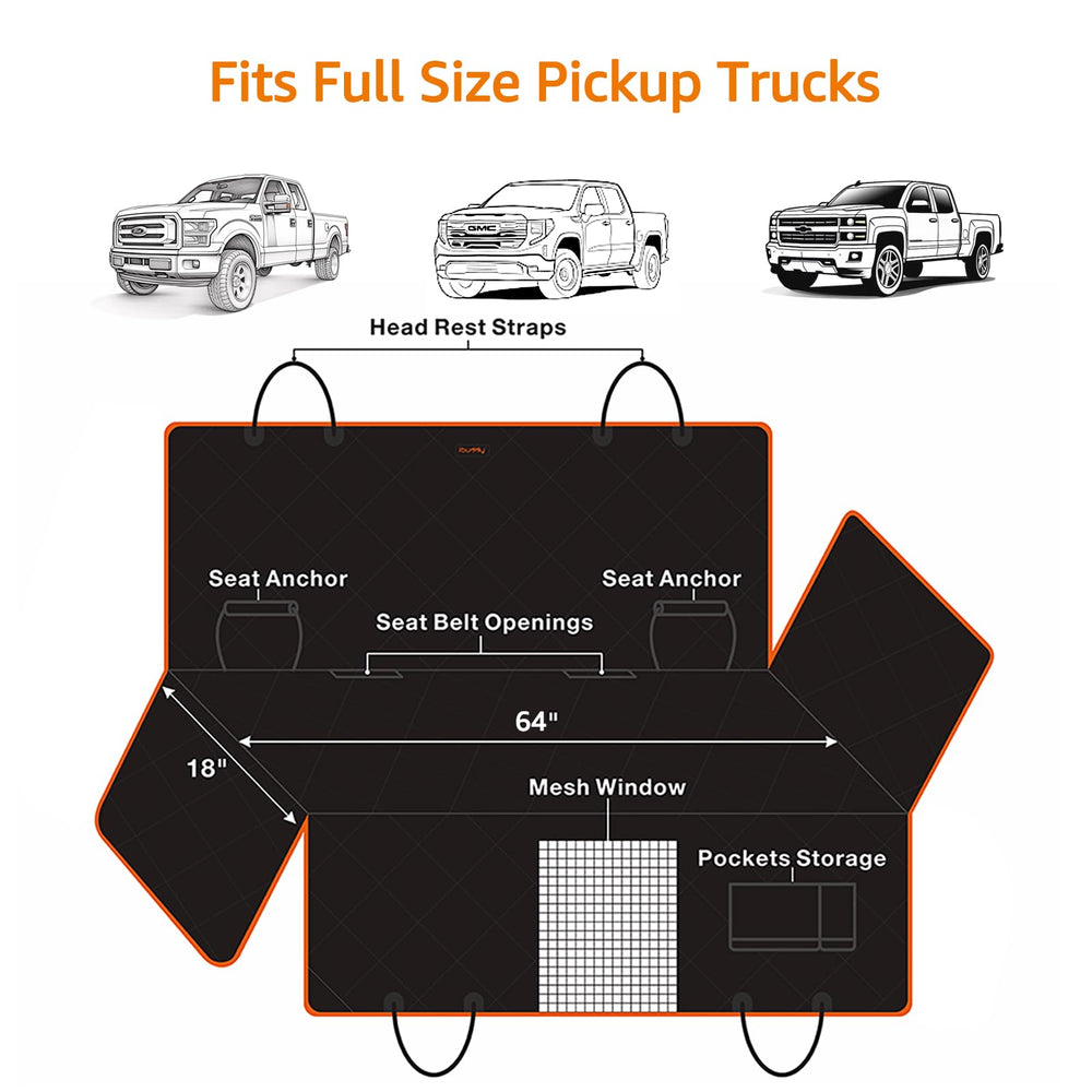 iBuddy XXL full-size truck fit suitable for Ram 1500 and other large pickups.
