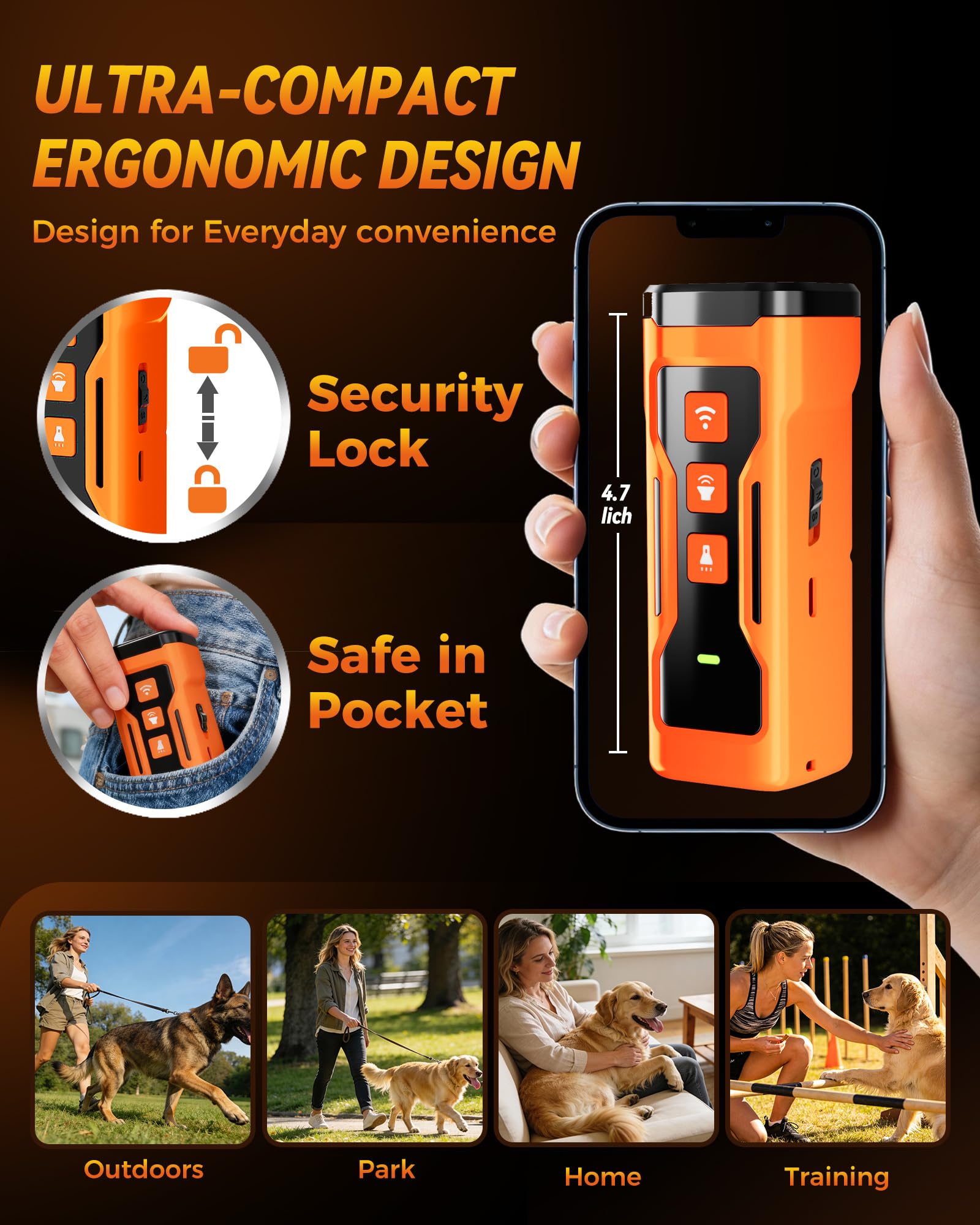 iBurr LED flashlight feature adds safety during evening sessions