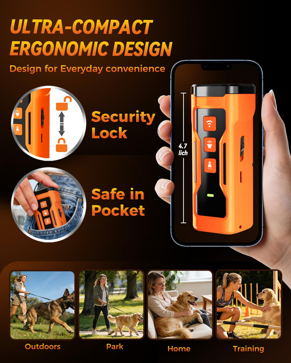 iBurr LED flashlight feature adds safety during evening sessions