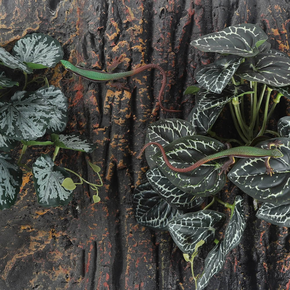 IBWell fake reptile plants easy-installation-suction-cups attach quickly to tank walls