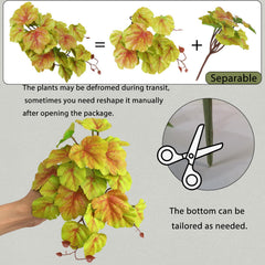 IBWell fake reptile plants realistic-leaves brighten habitats and offer hiding spots