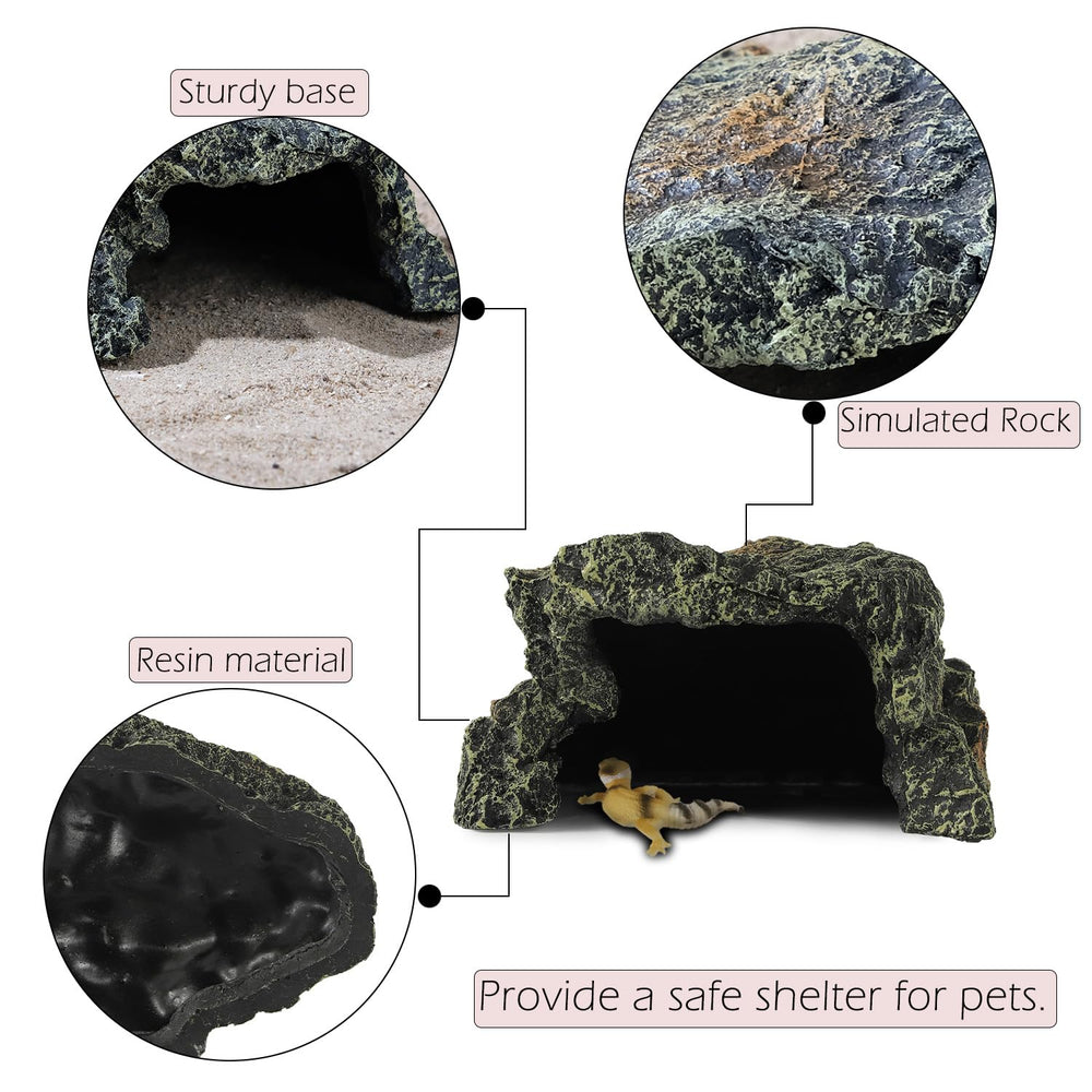 IBWell gecko hide entrance shows easy access and cozy shelter for leopard geckos.