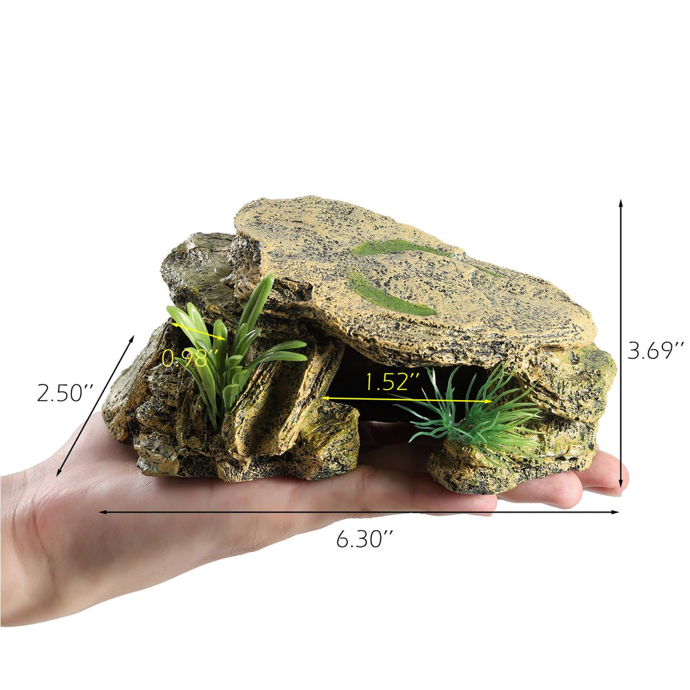 IBWell Leopard Gecko Hide entrance view shows easy access for shy reptiles.