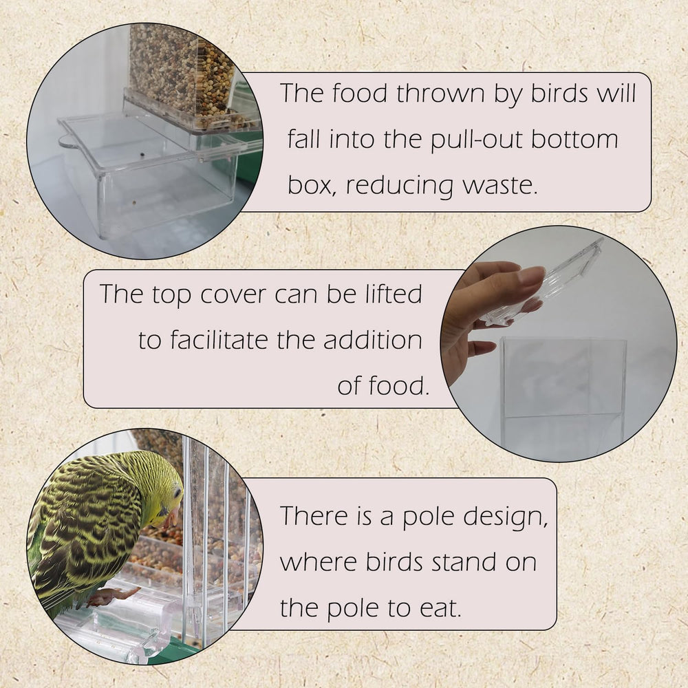 IBWell mess-free feeder with hidden trough reduces scatter
