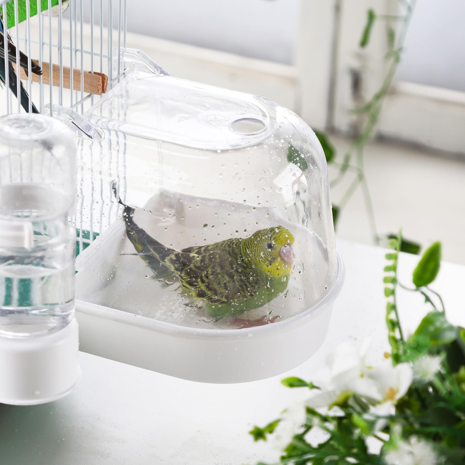 IBWell premium PVC bird bath demonstrates durable construction for safe, long-lasting use.