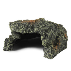 IBWell resin rock cave closeup offers a natural hiding retreat for small reptiles.