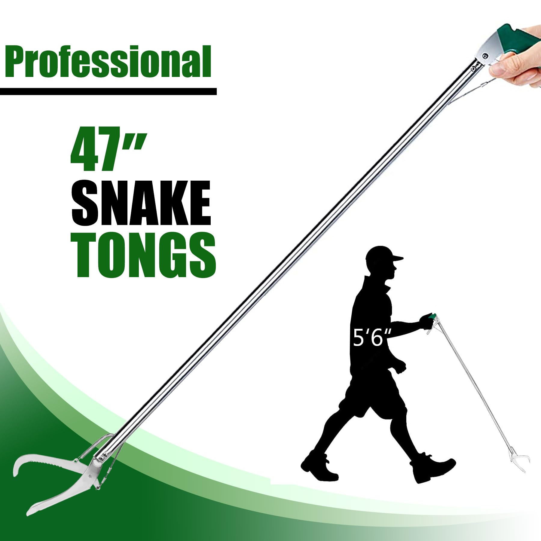 IC ICLOVER auto-lock snake tongs with secure grip and easy release control