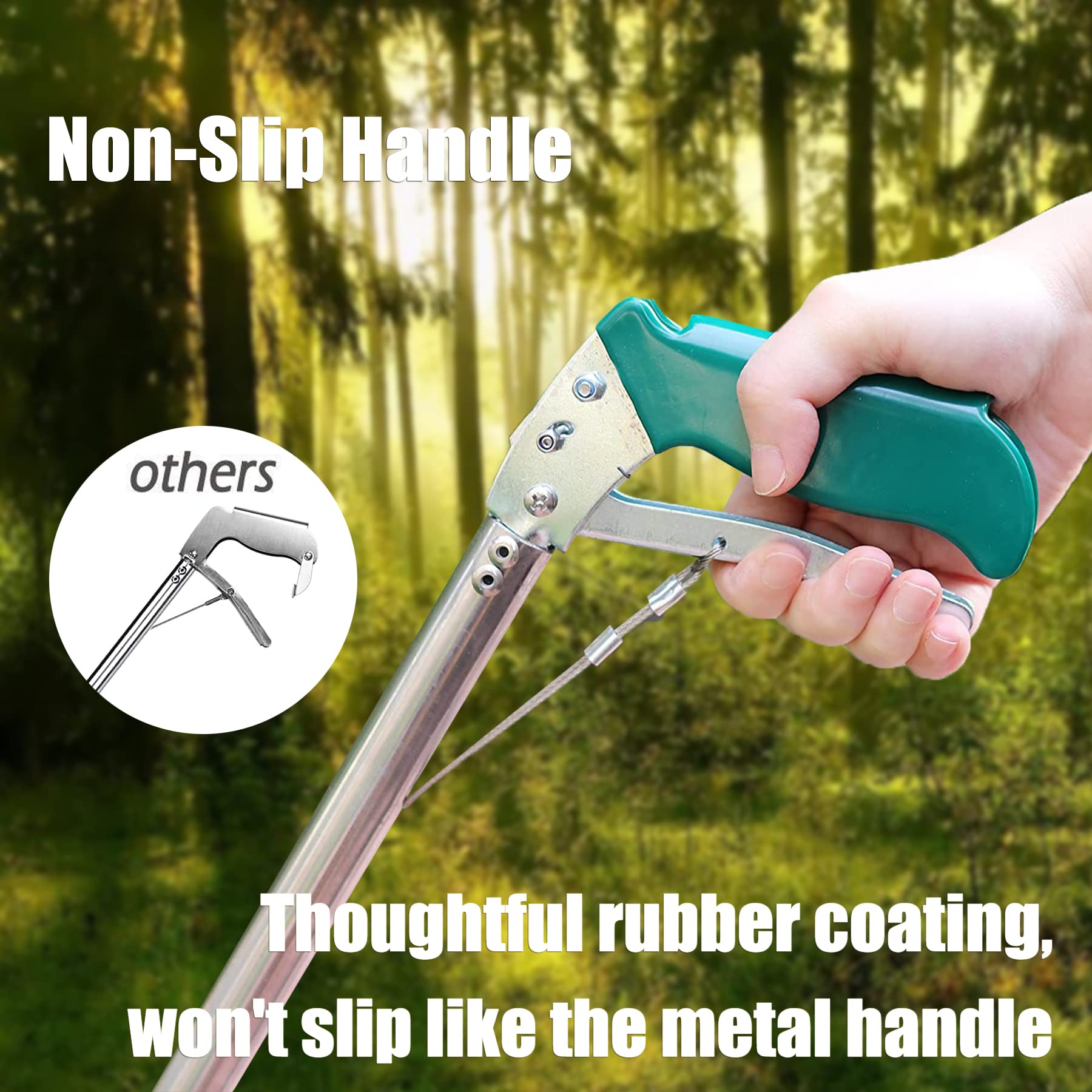 IC ICLOVER pistol-grip handle enables comfortable one-handed operation during snake handling
