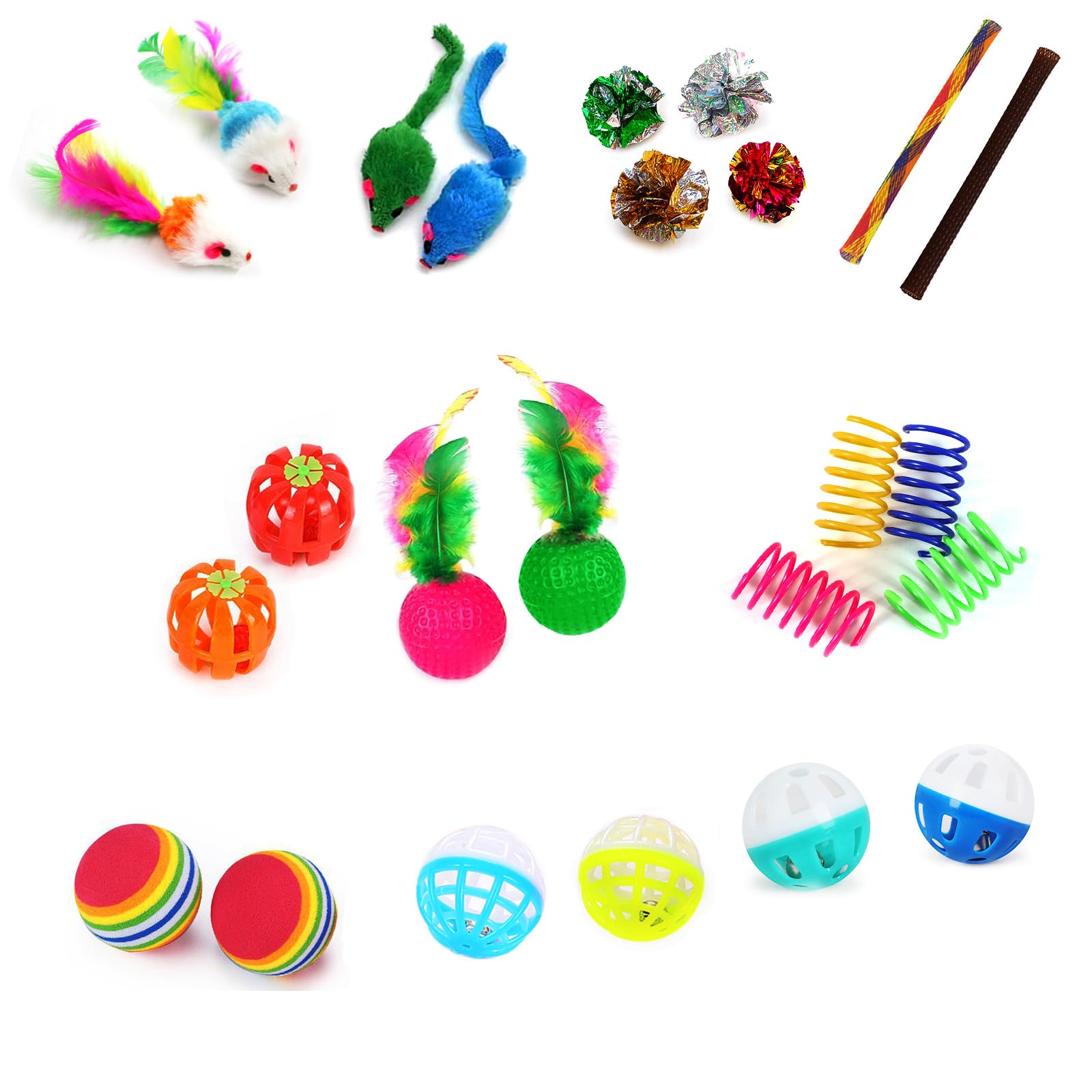 iCAGY 24-piece cat toys kit crinkle balls for sensory play and indoor cats