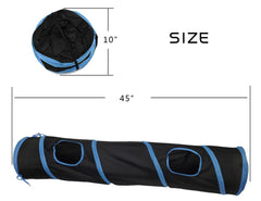 iCAGY cat tunnel 45in crinkle detail highlights texture and sensory engagement during exploration