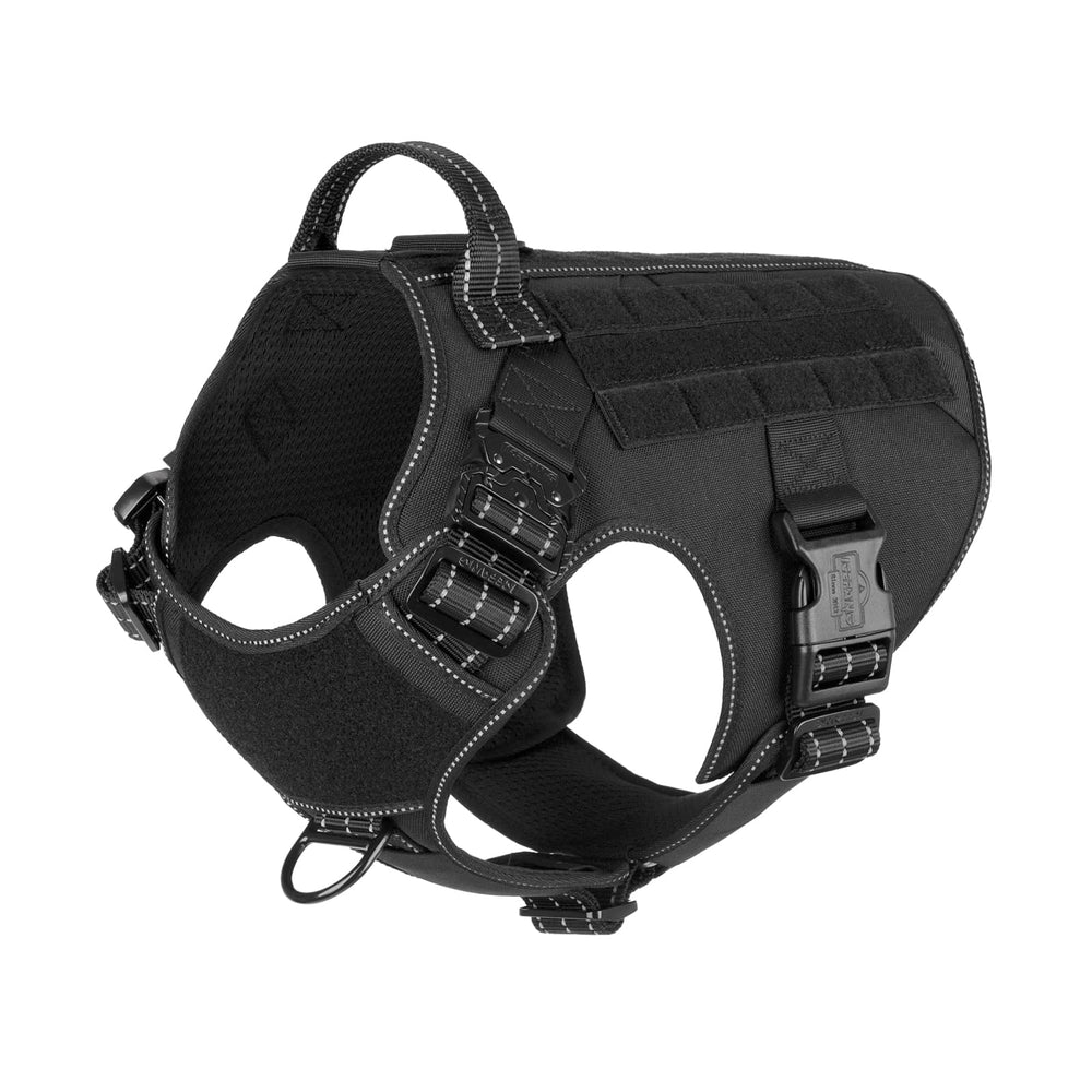 ICEFANG Tactical Dog Harness XL buckles offer a secure, quick-on fit for large dogs.