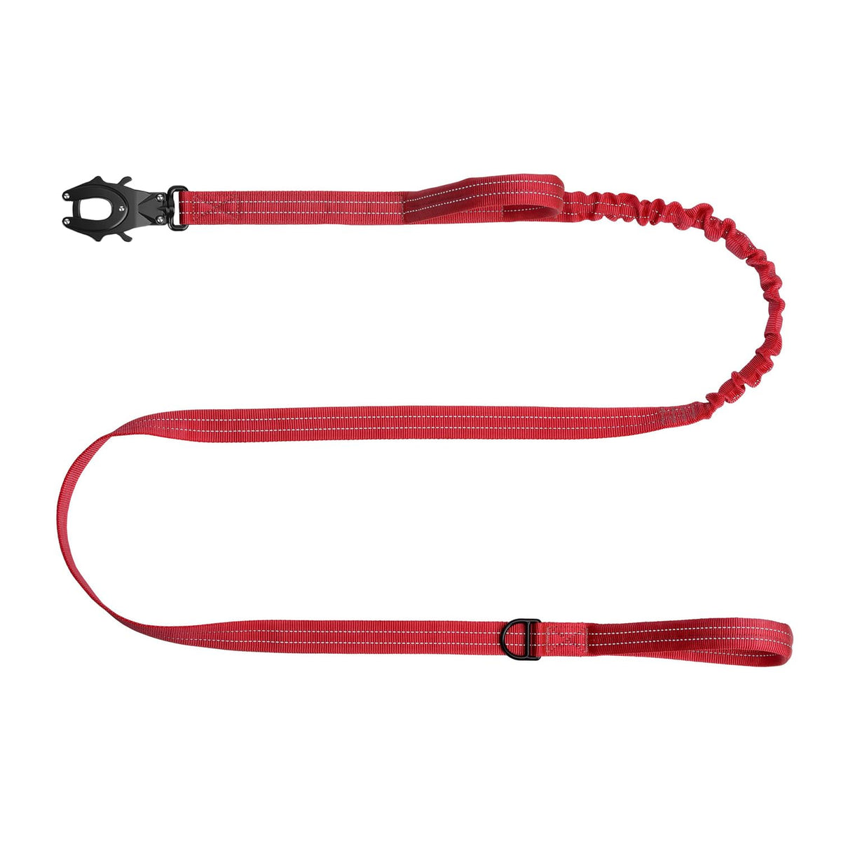 ICEFANG Tactical Dog Leash front view shows sturdy build for secure walks.