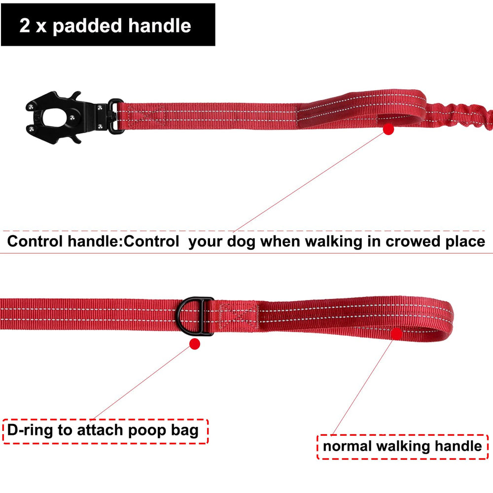 ICEFANG Tactical Dog Leash reflective night safety for visibility.
