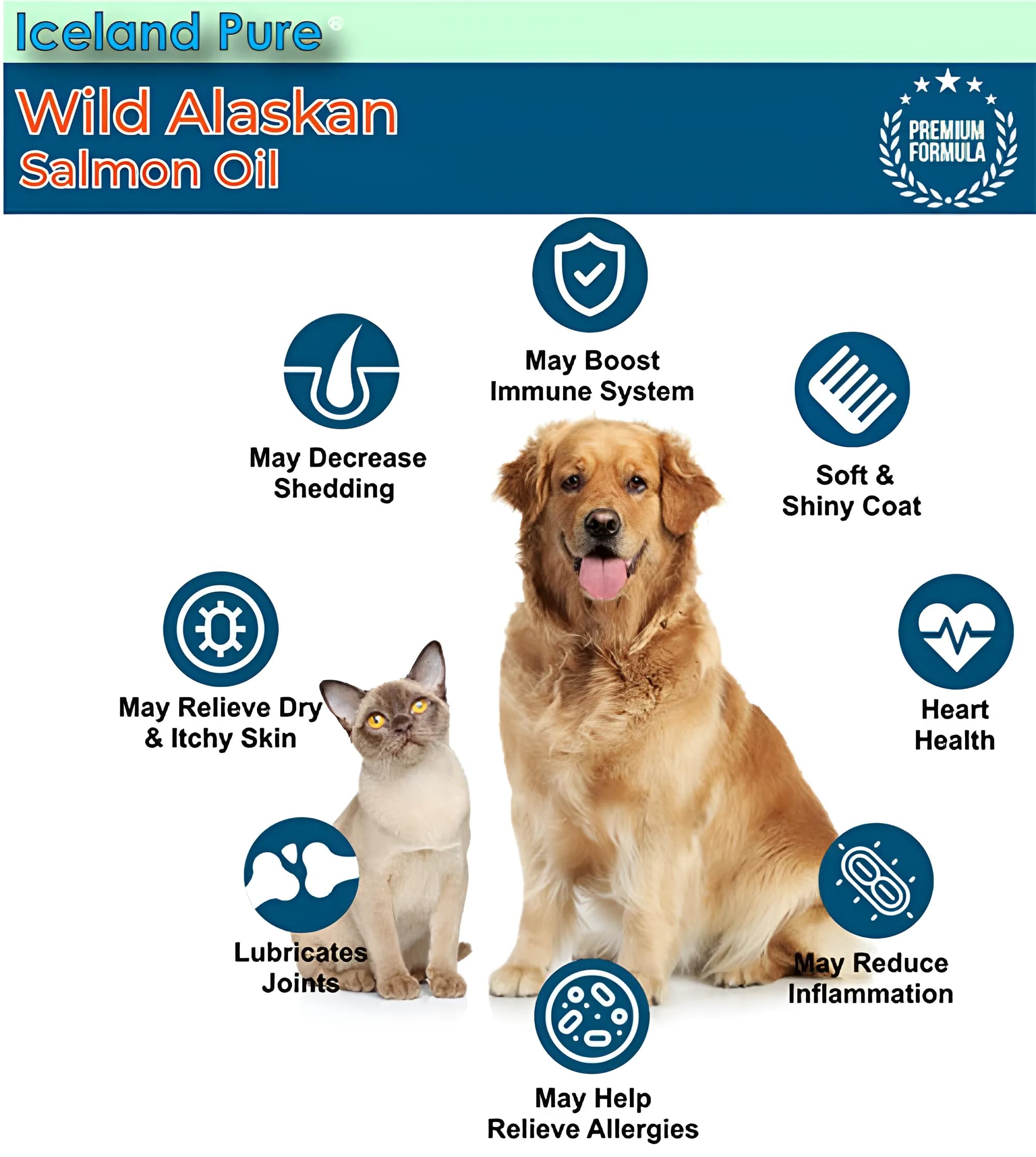 Iceland Pure Wild Alaskan Salmon Oil rich in EPA and DHA for essential nutrients