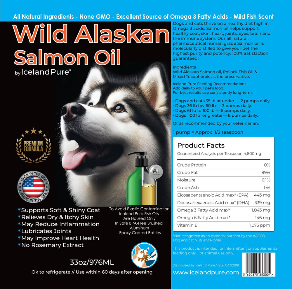 Iceland Pure Wild Alaskan Salmon Oil open bottle shows freshness and usage